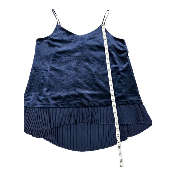 NWT Rose + Olive Womens Size Small Tank Top Navy Blue‎ Velvet Layered - Picture 6 of 8
